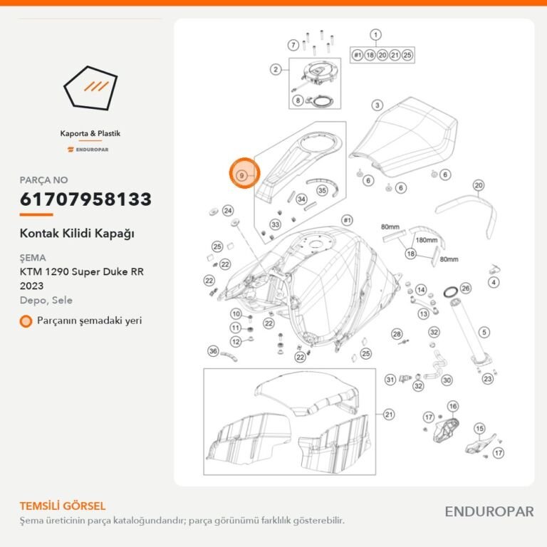 Kontak Kilidi Kapağı 61707958133 parça şeması
