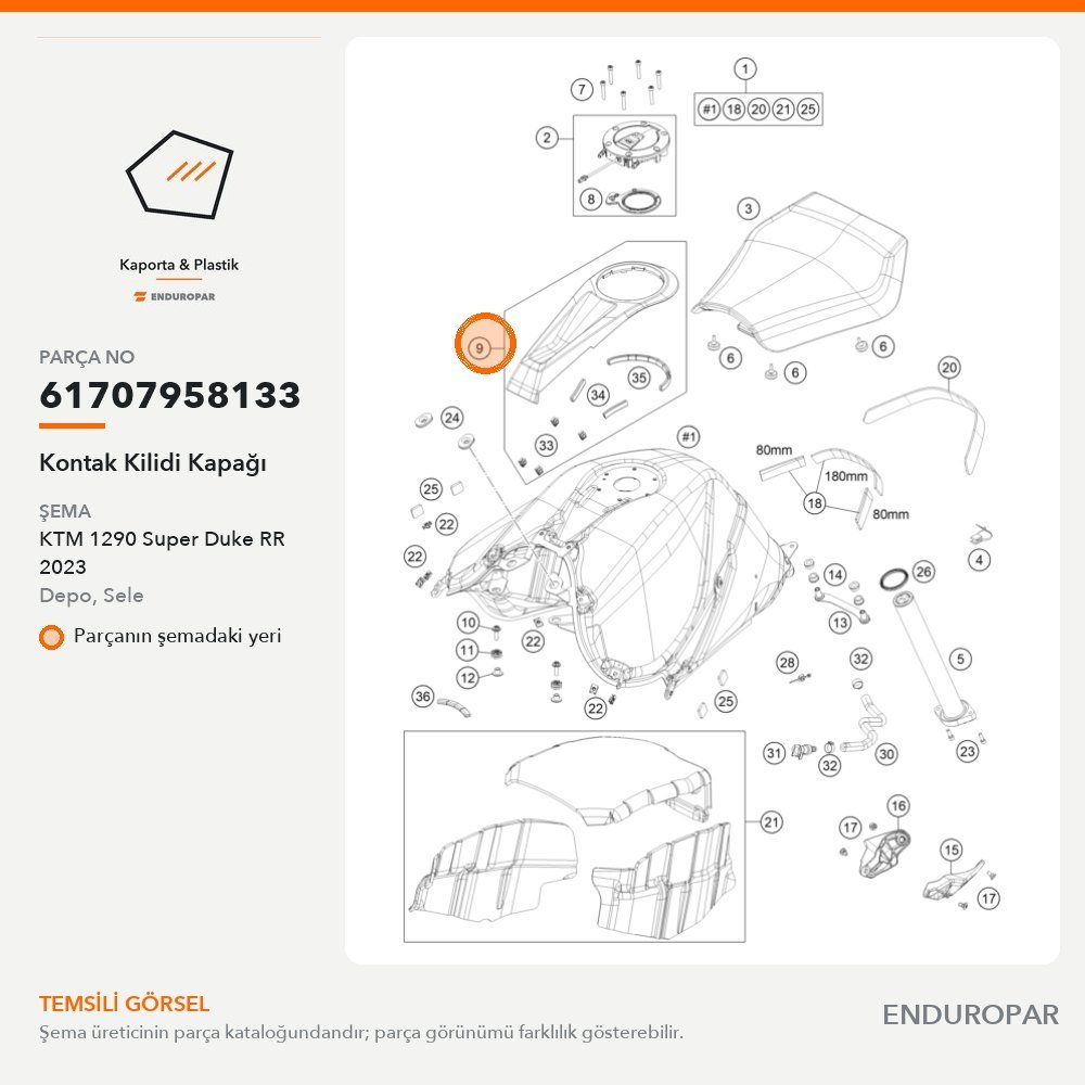 Kontak Kilidi Kapağı 61707958133 parça şeması