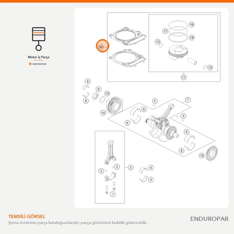 Piston Kiti Ölçü I 61730007010 I parça şeması