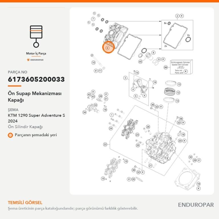 Ön Supap Mekanizması Kapağı 6173605200033 parça şeması