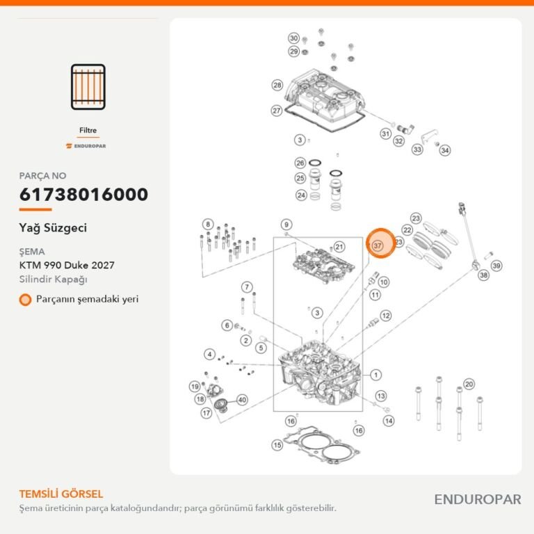 Yağ Süzgeci 61738016000 parça şeması