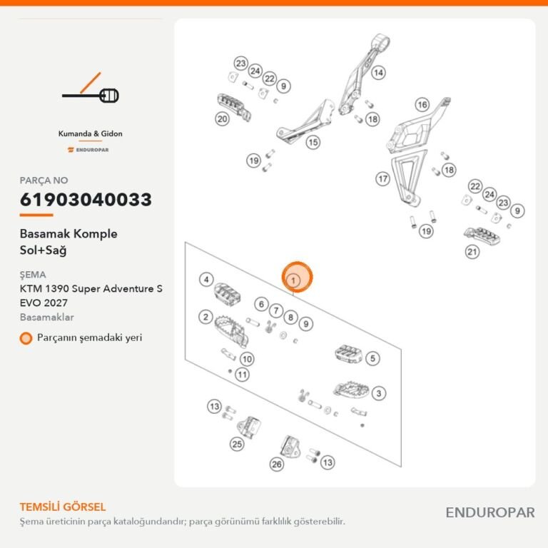 Basamak Komple Sol+Sağ 61903040033 parça şeması