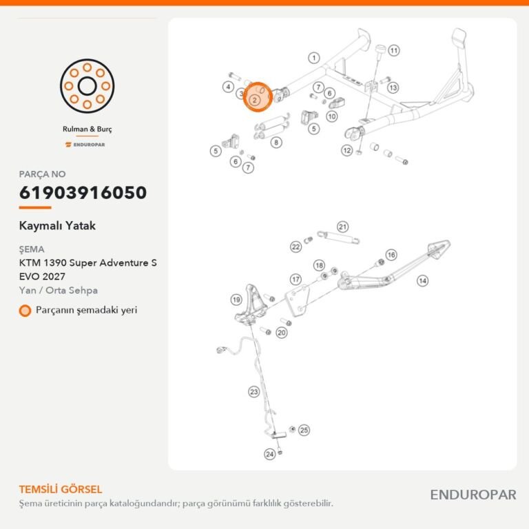 Kaymalı Yatak 61903916050 parça şeması