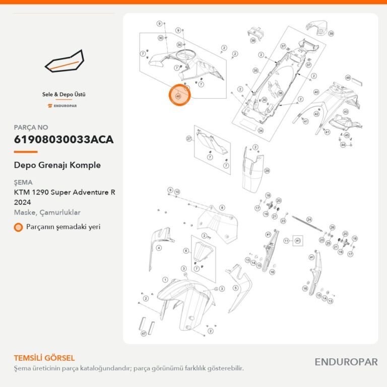 Depo Grenajı Komple 61908030033ACA parça şeması