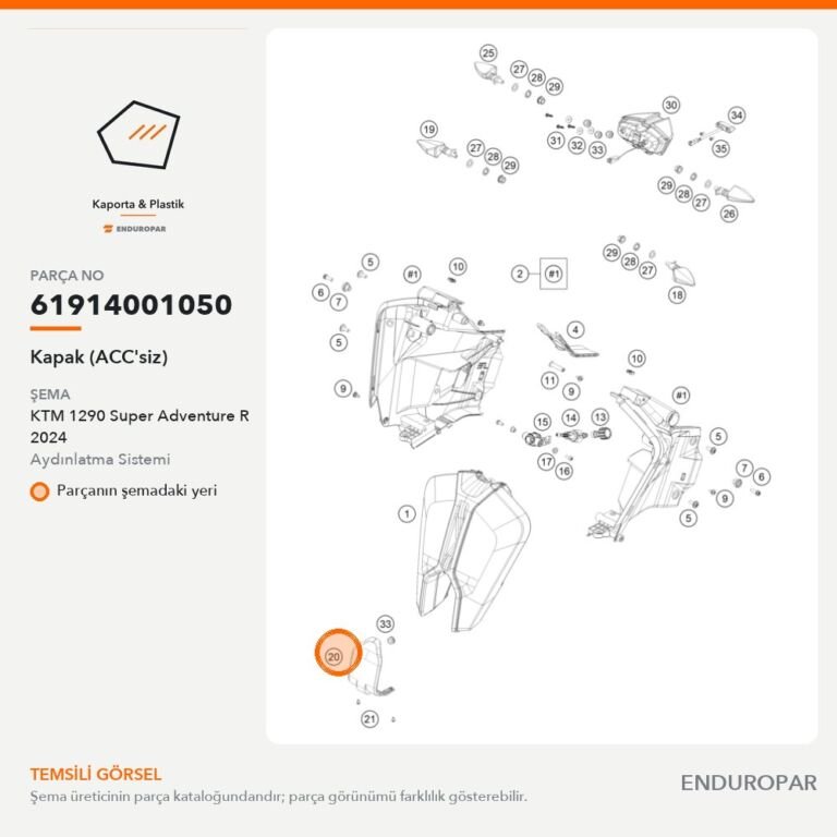 Kapak (ACC'siz) 61914001050 parça şeması