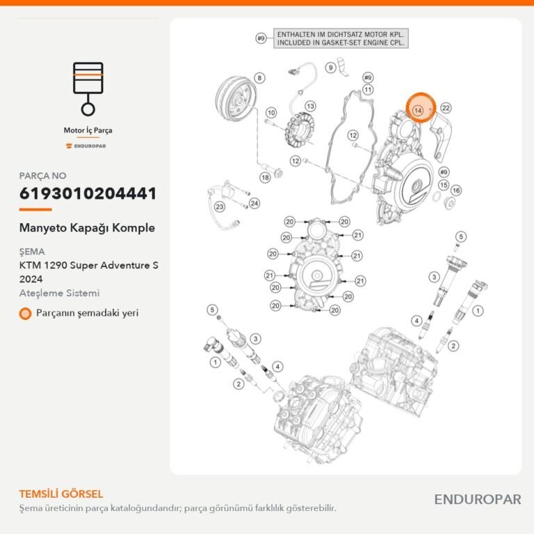 Manyeto Kapağı Komple 6193010204441 parça şeması