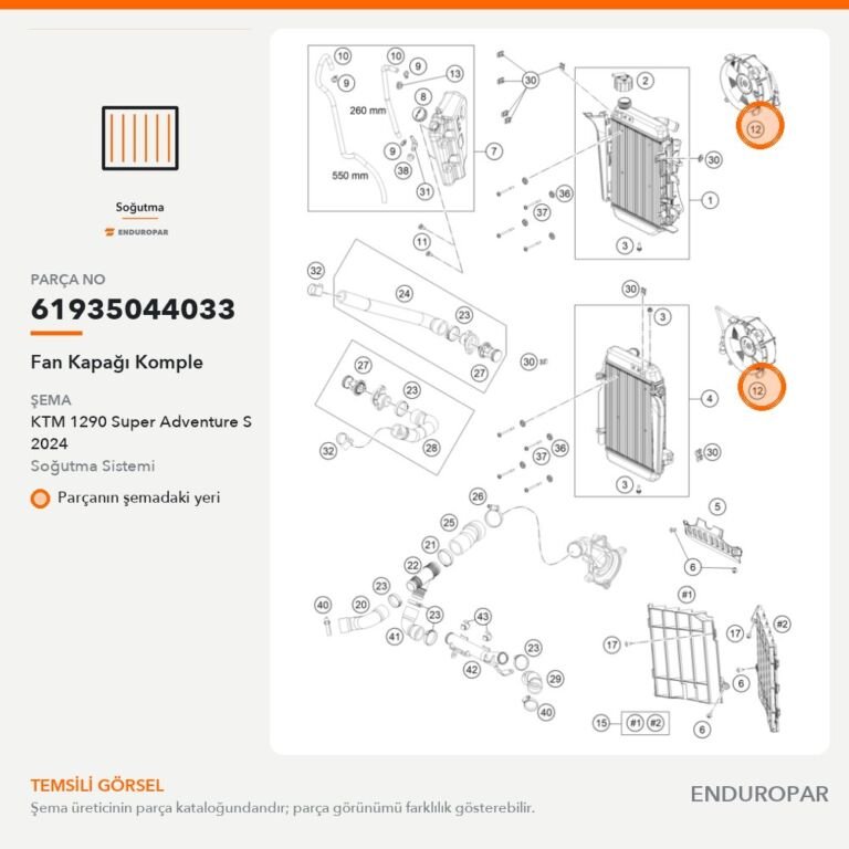 Fan Kapağı Komple 61935044033 parça şeması