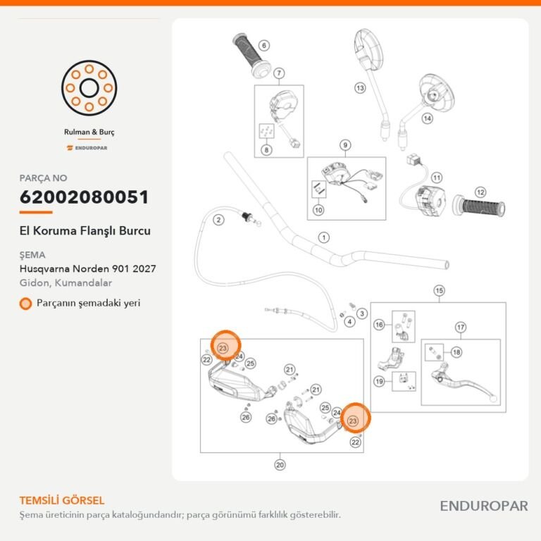El Koruma Flanşlı Burcu 62002080051 parça şeması