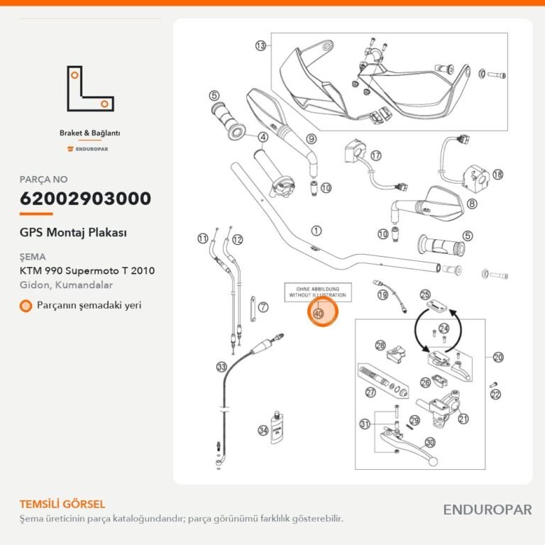 GPS Montaj Plakası 62002903000 parça şeması
