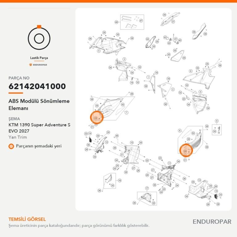 ABS Modülü Sönümleme Elemanı 62142041000 parça şeması