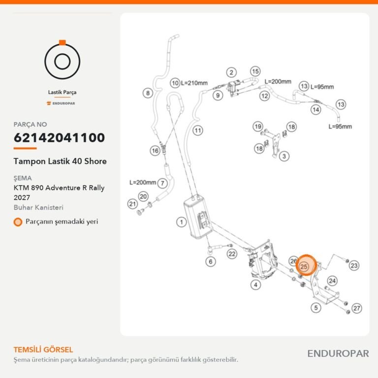 Tampon Lastik 40 Shore 62142041100 parça şeması