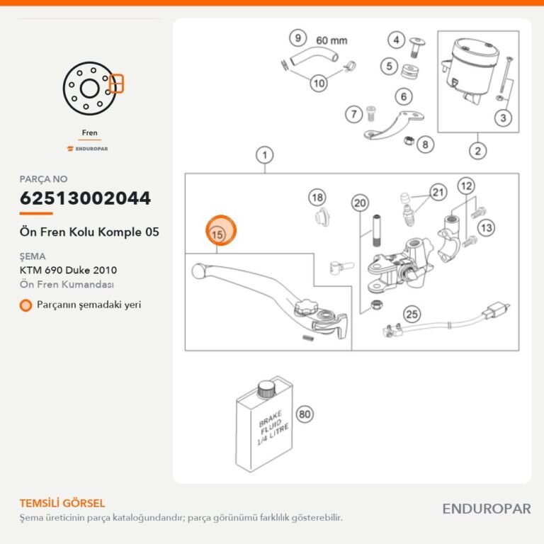 Ön Fren Kolu Komple 05 62513002044 parça şeması