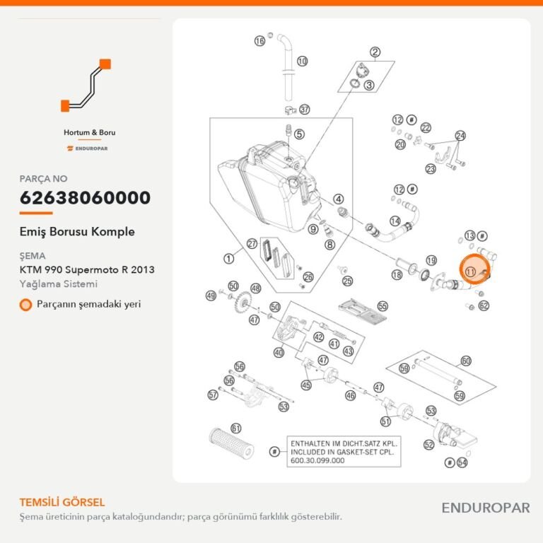 Emiş Borusu Komple 62638060000 parça şeması