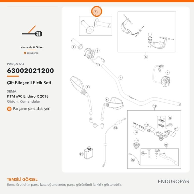 Çift Bileşenli Elcik Seti 63002021200 parça şeması