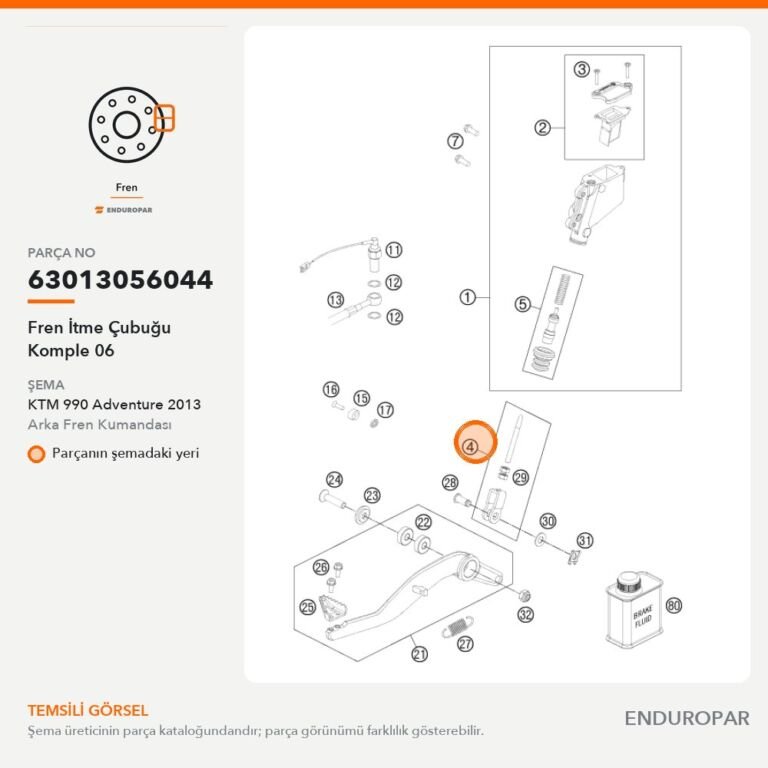 Fren İtme Çubuğu Komple 06 63013056044 parça şeması