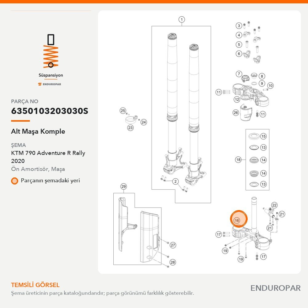 Alt Maşa Komple 6350103203030S parça şeması