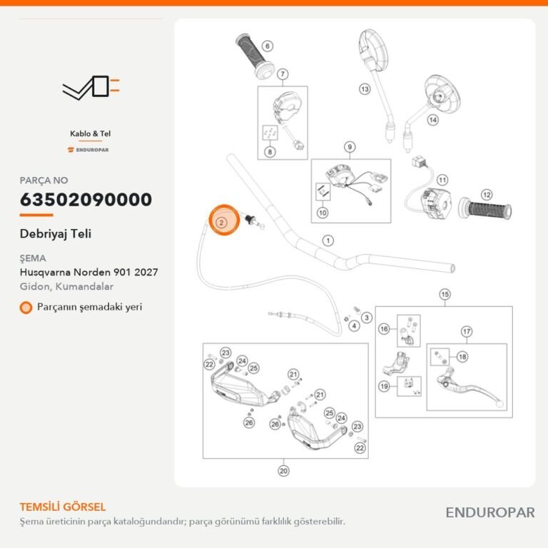 Debriyaj Teli 63502090000 parça şeması
