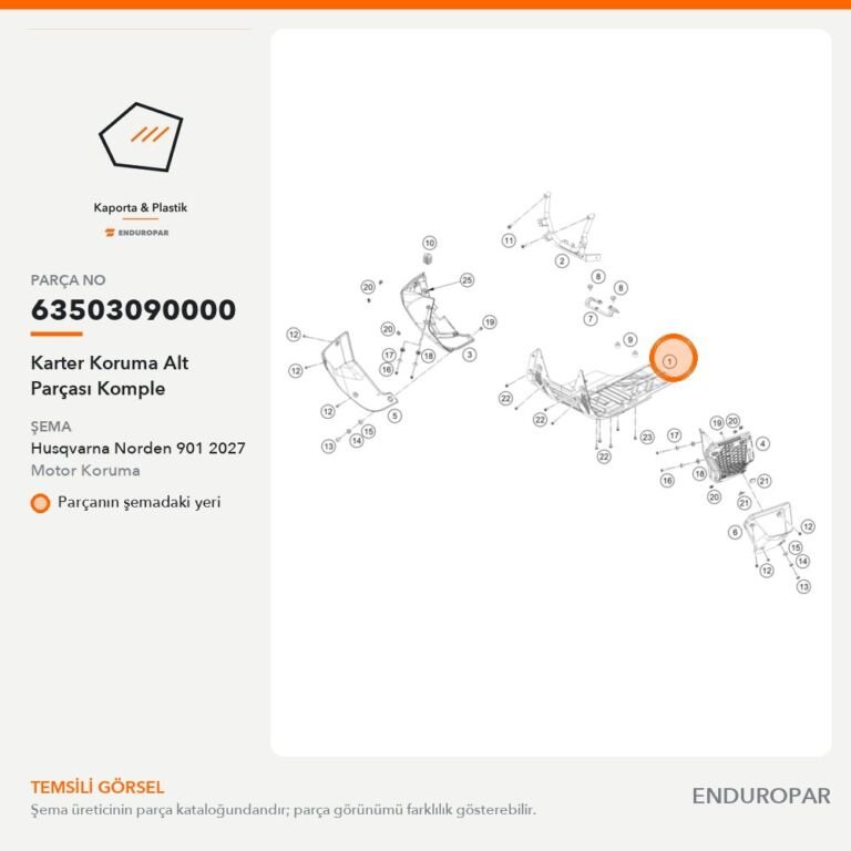 Karter Koruma Alt Parçası Komple 63503090000 parça şeması
