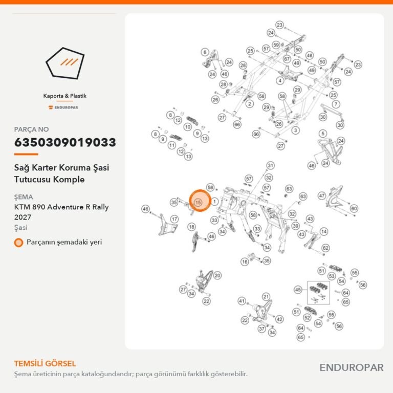 Sağ Karter Koruma Şasi Tutucusu Komple 6350309019033 parça şeması