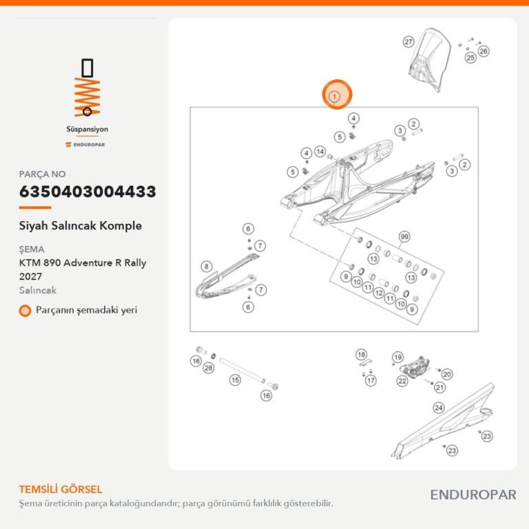 Siyah Salıncak Komple 6350403004433 parça şeması
