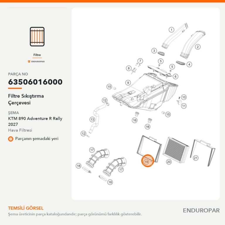 Filtre Sıkıştırma Çerçevesi 63506016000 parça şeması