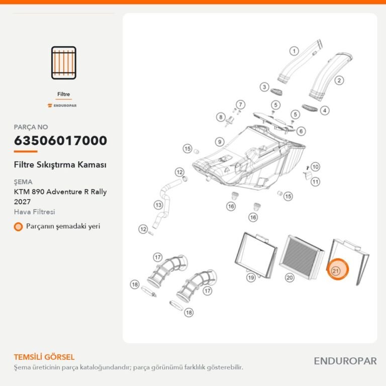 Filtre Sıkıştırma Kaması 63506017000 parça şeması