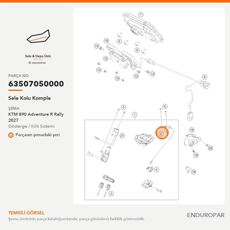 Sele Kolu Komple 63507050000 parça şeması