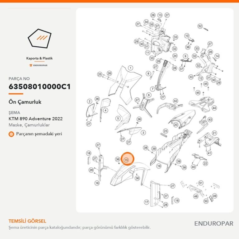 Ön Çamurluk 63508010000C1 parça şeması