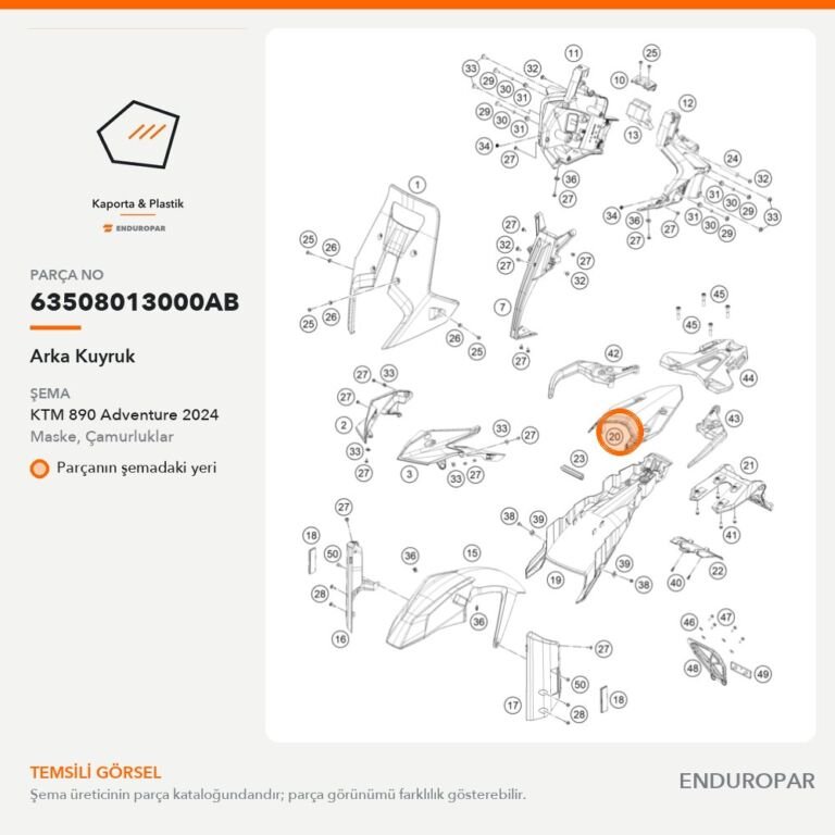 Arka Kuyruk 63508013000AB parça şeması