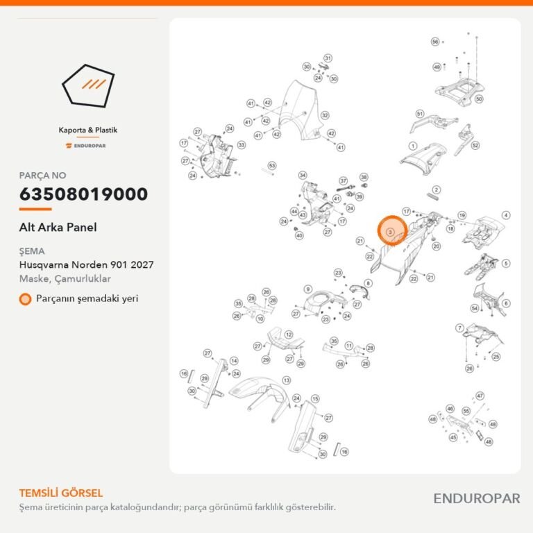 Alt Arka Panel 63508019000 parça şeması