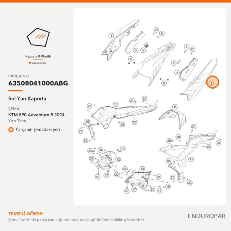 Sol Yan Kaporta 63508041000ABG parça şeması