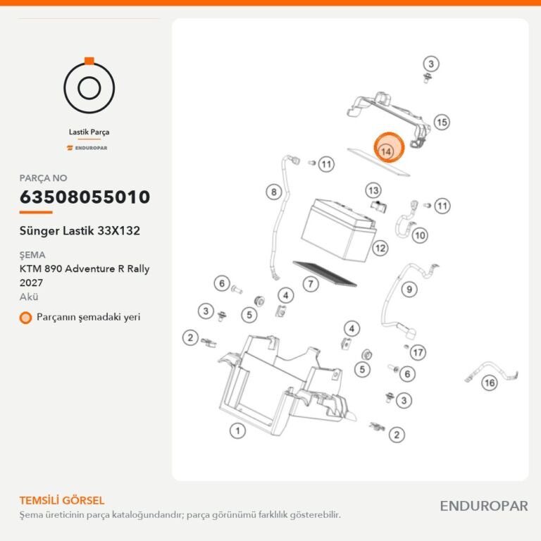 Sünger Lastik 33X132 63508055010 parça şeması