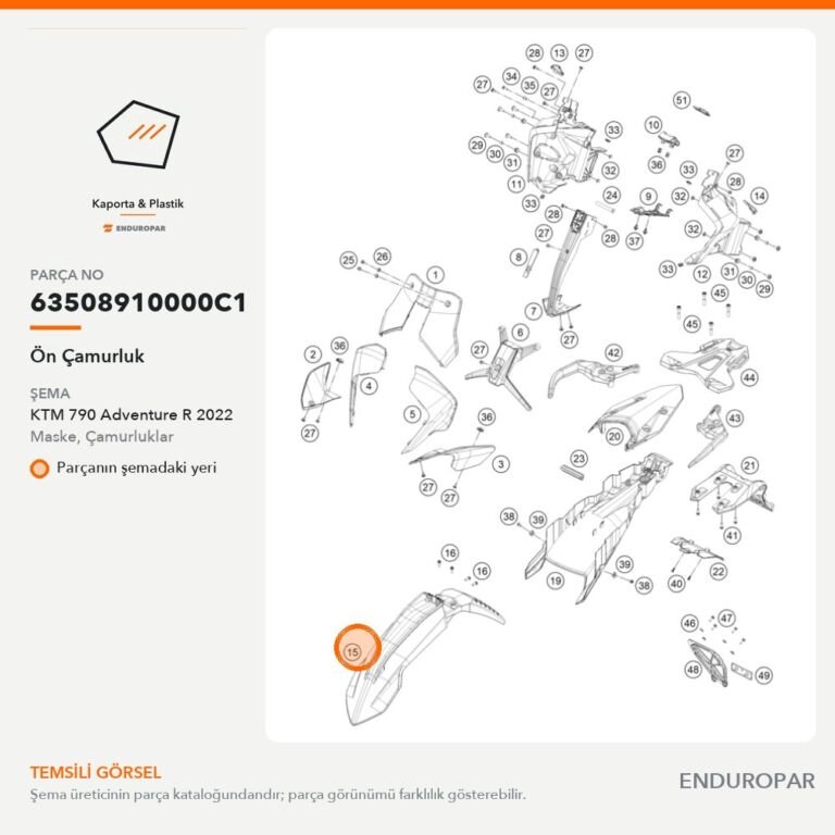Ön Çamurluk 63508910000C1 parça şeması