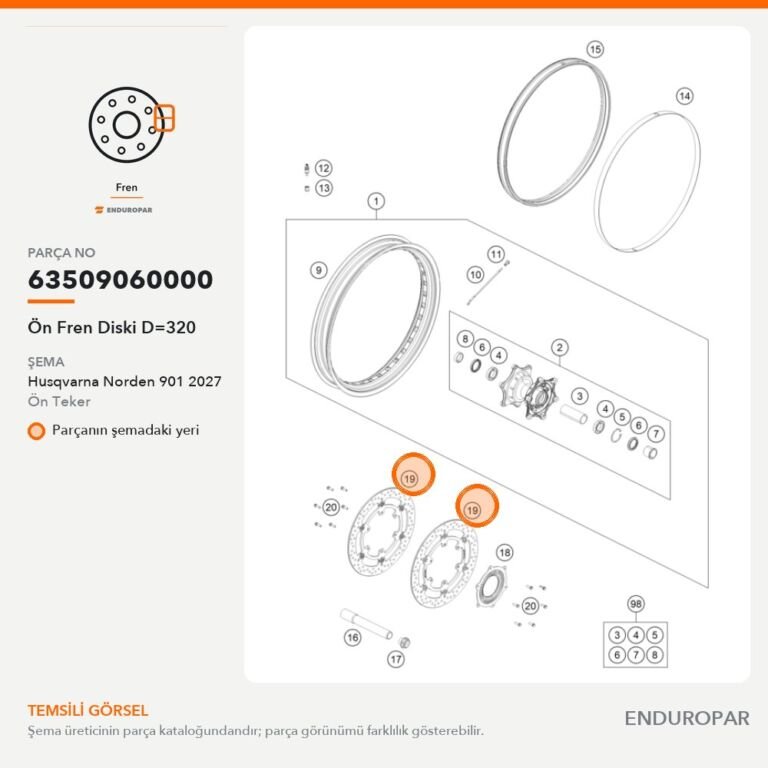 Ön Fren Diski D=320 63509060000 parça şeması