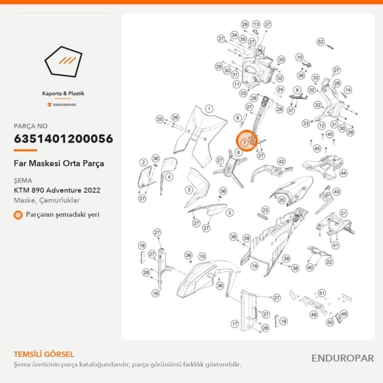 Far Maskesi Orta Parça 6351401200056 parça şeması