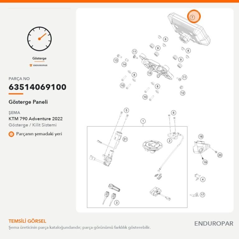 Gösterge Paneli 63514069100 parça şeması