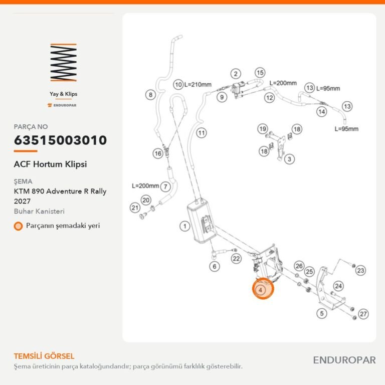 ACF Hortum Klipsi 63515003010 parça şeması