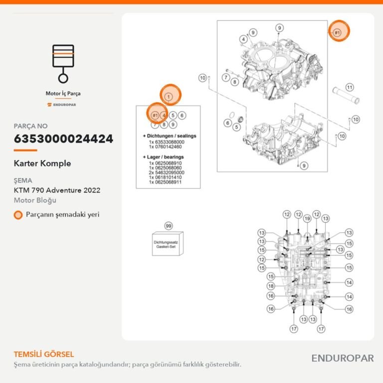 Karter Komple 6353000024424 parça şeması