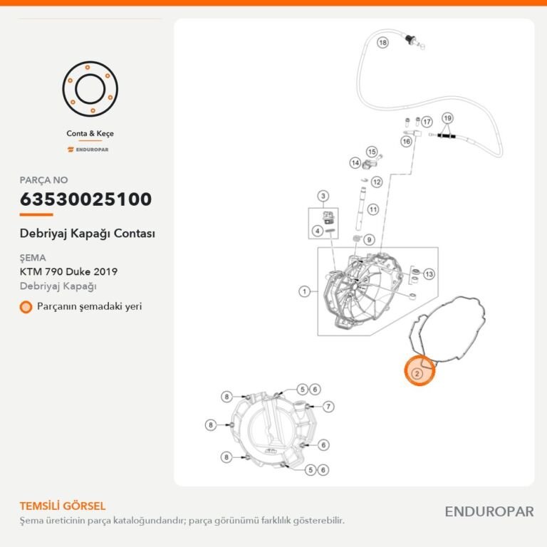 Debriyaj Kapağı Contası 63530025100 parça şeması