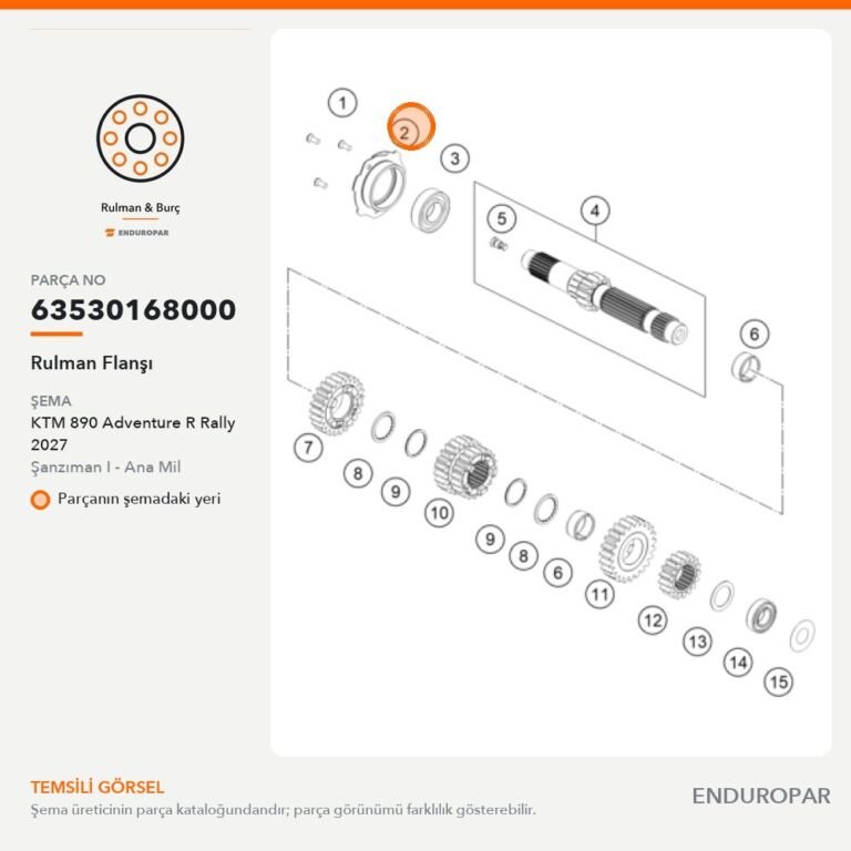 Rulman Flanşı 63530168000 parça şeması
