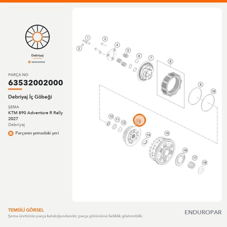 Debriyaj İç Göbeği 63532002000 parça şeması