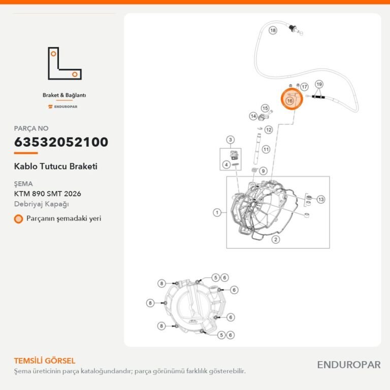 Kablo Tutucu Braketi 63532052100 parça şeması