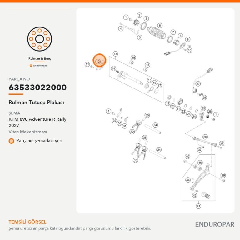 Rulman Tutucu Plakası 63533022000 parça şeması