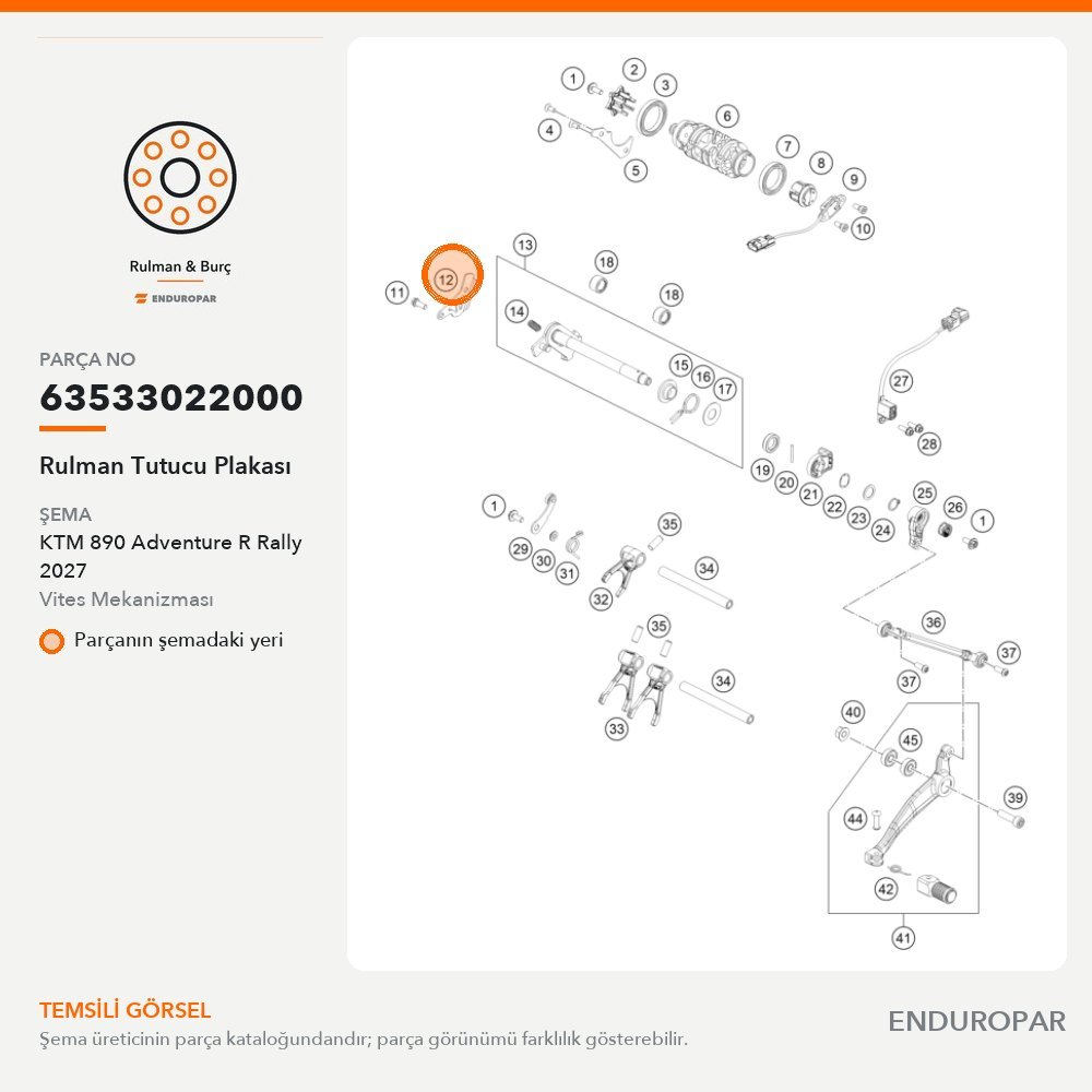 Rulman Tutucu Plakası 63533022000 parça şeması