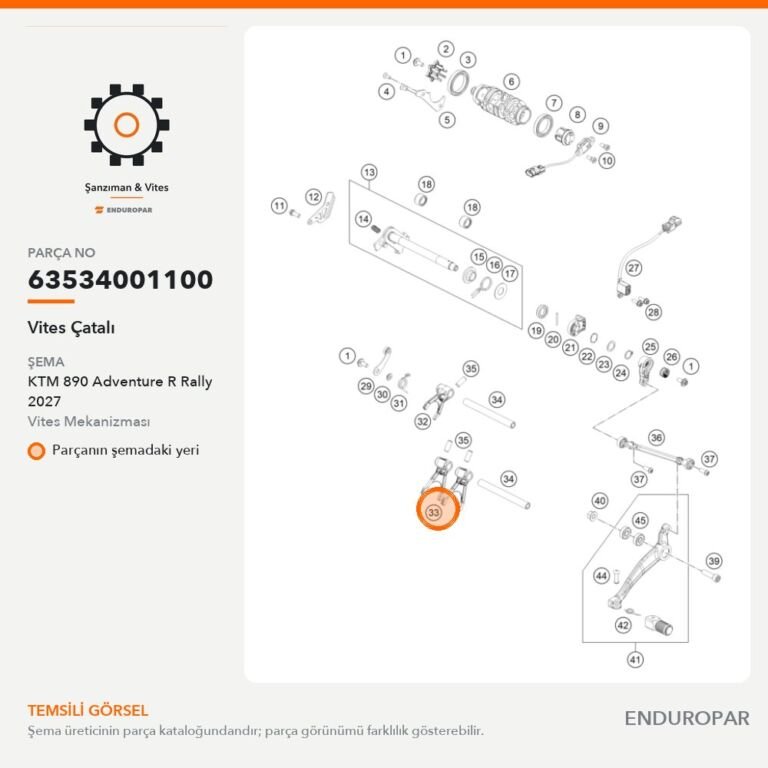 Vites Çatalı 63534001100 parça şeması