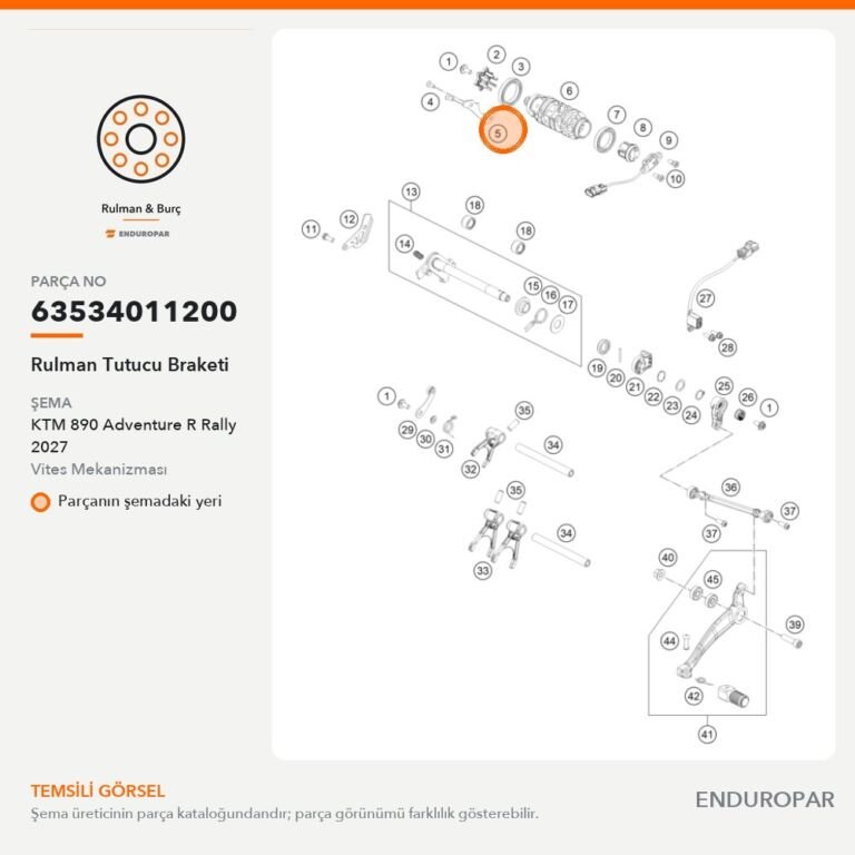 Rulman Tutucu Braketi 63534011200 parça şeması