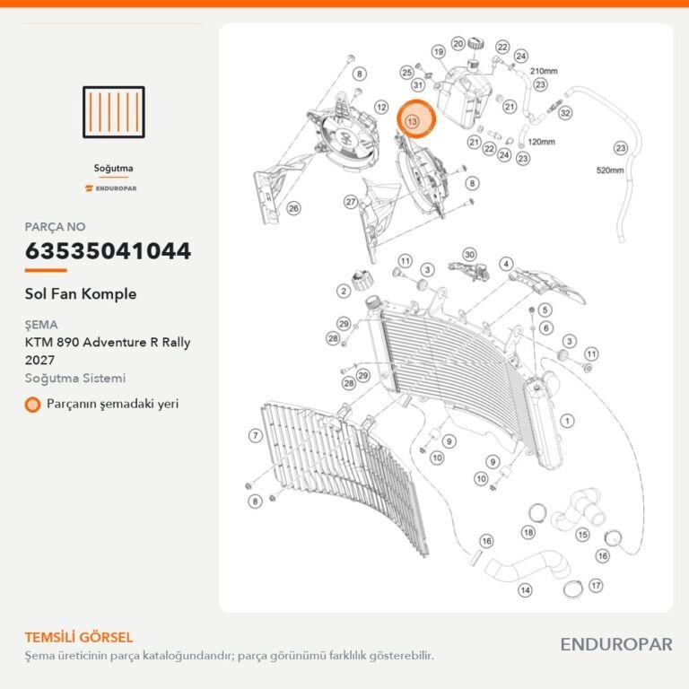 Sol Fan Komple 63535041044 parça şeması