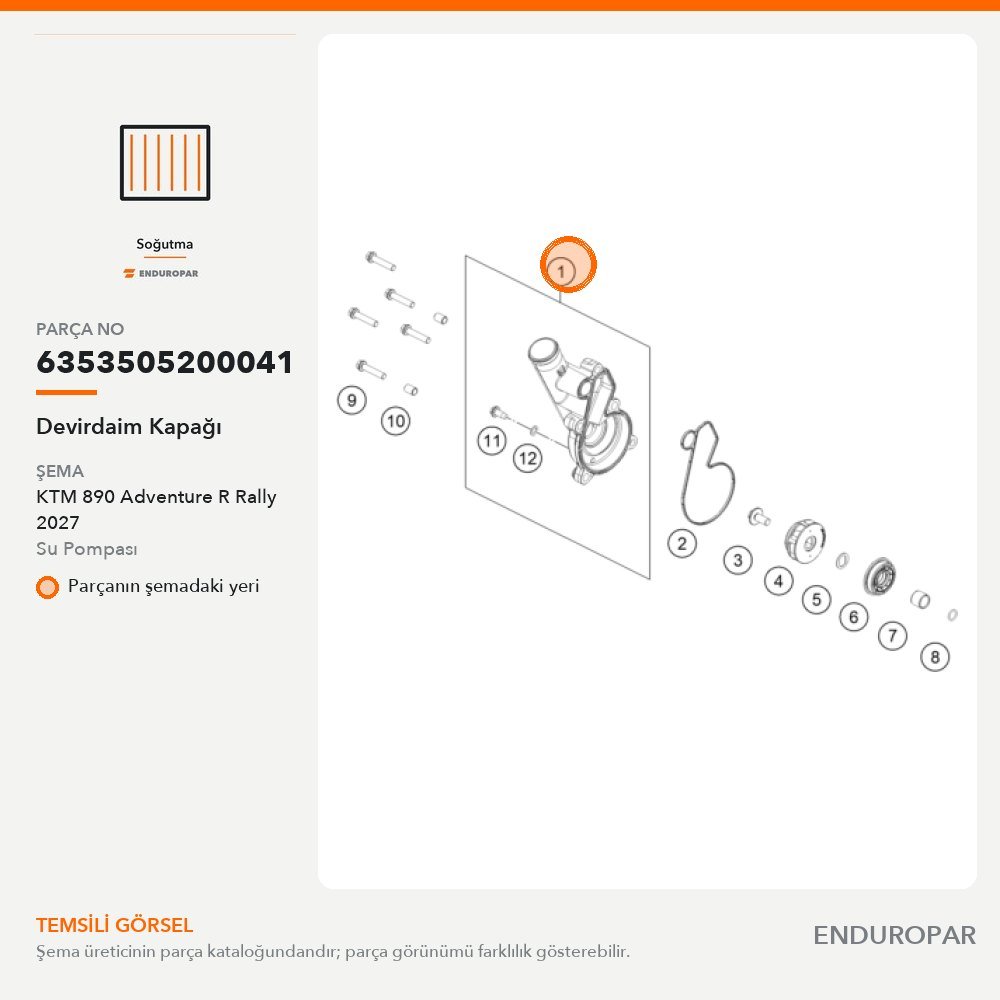 Devirdaim Kapağı 6353505200041 parça şeması