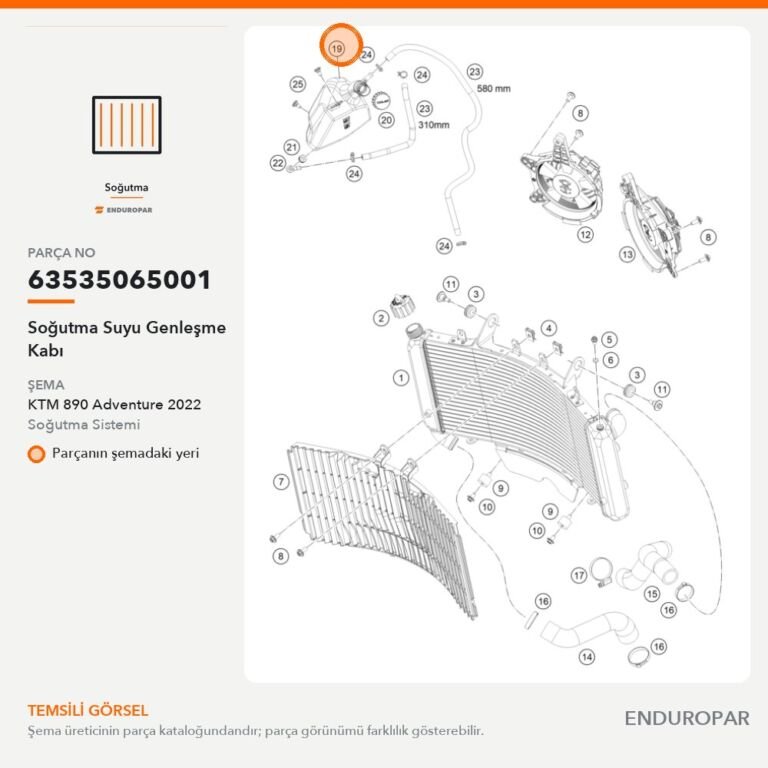 Soğutma Suyu Genleşme Kabı 63535065001 parça şeması