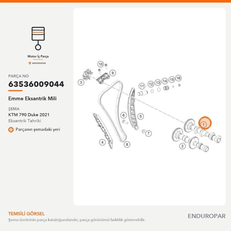 Emme Eksantrik Mili 63536009044 parça şeması